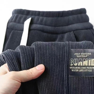 显瘦束脚哈伦裤 外贸尾货处理运动裤 百搭休闲裤 灯芯绒卫裤 女秋冬季