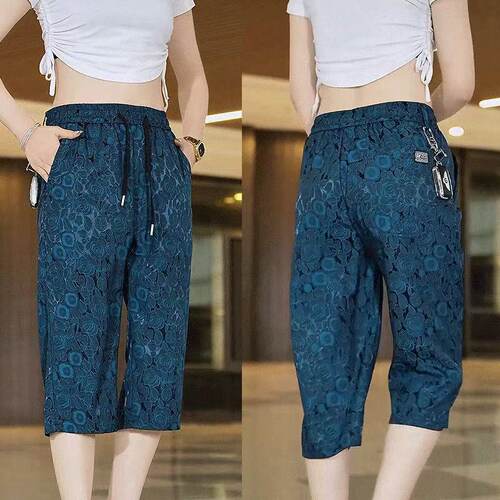 便宜清仓夏季薄款运动短裤女弹力七分裤休闲裤时尚潮流直筒中裤子