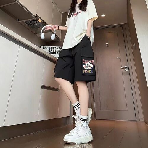 休闲裤子女款夏季薄款工装五分裤潮流时尚百搭小个子爆款运动短裤