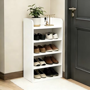 鞋柜实木家用门口多层玄关柜靠墙爆款楼道外收纳柜入户门简易鞋架