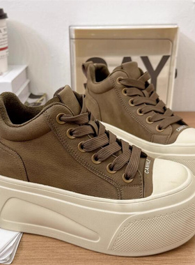 2026冬季新款隐形内增高10厘米真皮厚底防水台加绒保暖马丁靴B513