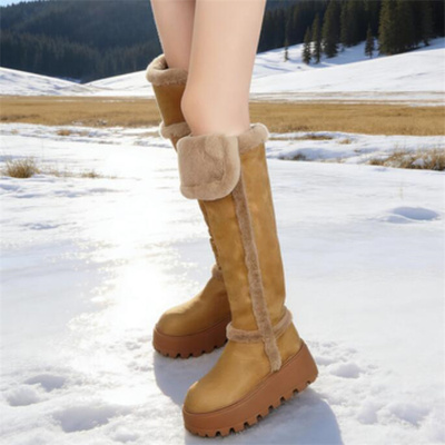 隐形内增高10厘米莱咖坡跟雪地靴