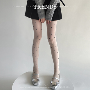 wow~夏日限定甜妹~纯欲风小圆点包芯丝波点白丝袜超薄夏季打底袜