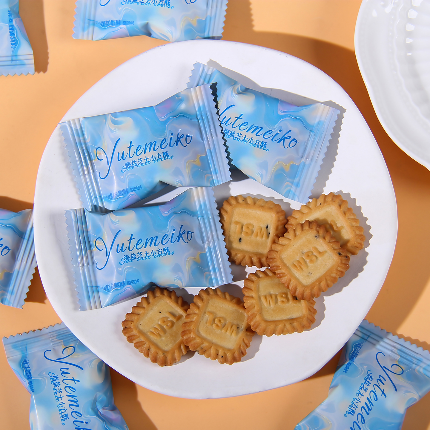 香港羽田铭菓海盐芝士小方酥饼干结婚喜糖喜饼休闲零食点心下午茶