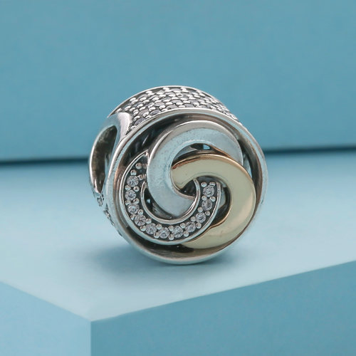 现货Pandora潘多拉17春14K连接的圆锆石串珠792090CZ