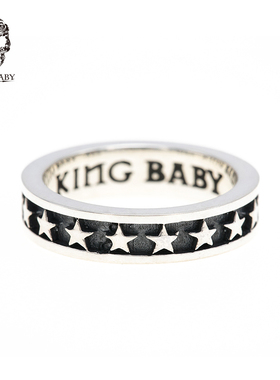 KING BABY明星同款星星联排戒指美国摇滚潮流ins风五角星个性礼物