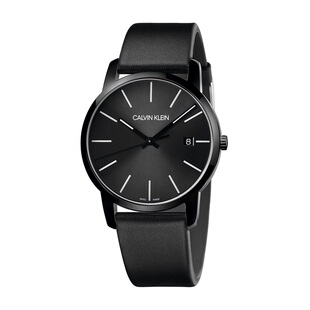 Klein凯文克莱ck官方正品 正装 男士 经典 风 黑色石英腕表时尚 Calvin