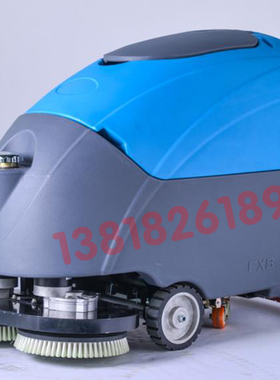 驰捷B60自动洗地机手推式刷地机地面清洗机电瓶工业扫地机