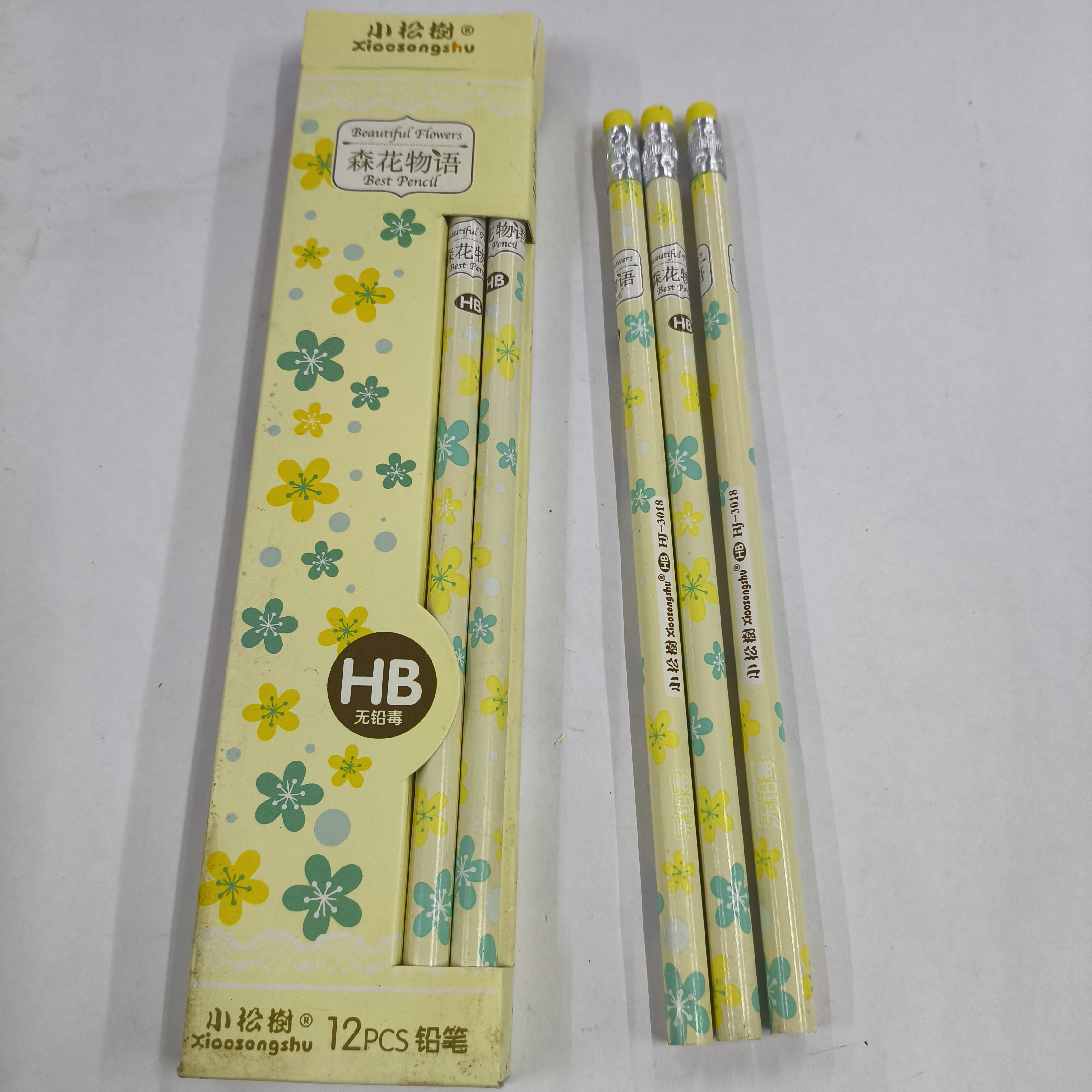 小松树HB无铅毒铅笔12支装图片