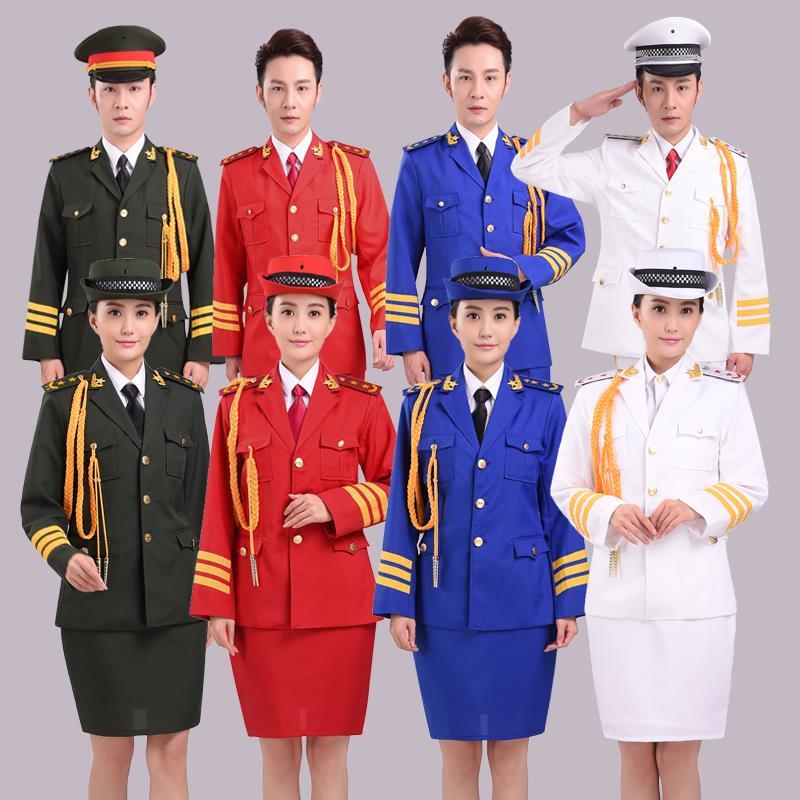 军装礼服国旗班仪仗队升旗手服装军鼓乐队制服套装演出服合唱服装