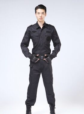 锐腾黑色斜纹特勤作训服