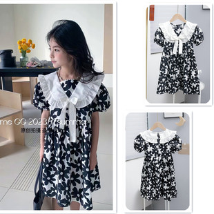叫我格格童装夏款韩版女童小碎花连衣裙中大童薄款裙子95001