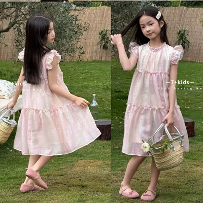 韩版童装夏季新款女童韩版连衣裙