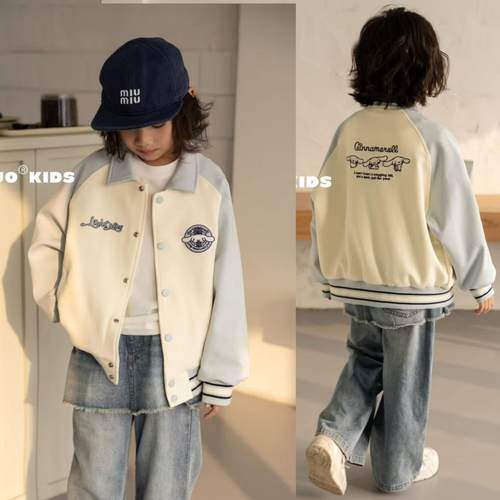 童装2025春季新款女童棒球服外套