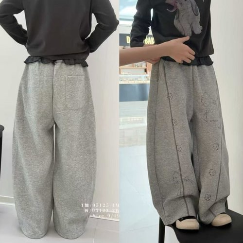 品牌童装儿童韩版蝴蝶印花针织裤