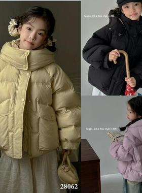 瑭伽品牌童装2024冬款女童中大童亲子款字母90绒羽绒服外套28062