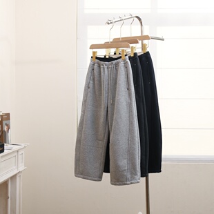 嗨大E小e童装2025冬季卫裤儿童弯刀一体绒运动裤男女童休闲裤8922