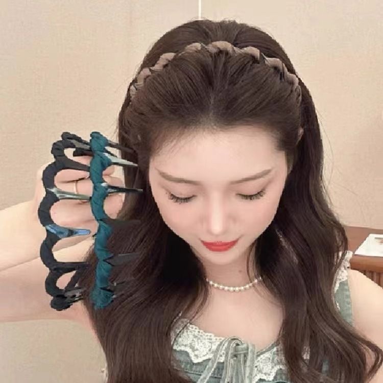 缠布大波浪发箍女2024年新款不勒头洗脸防滑发卡高颅顶显脸小头