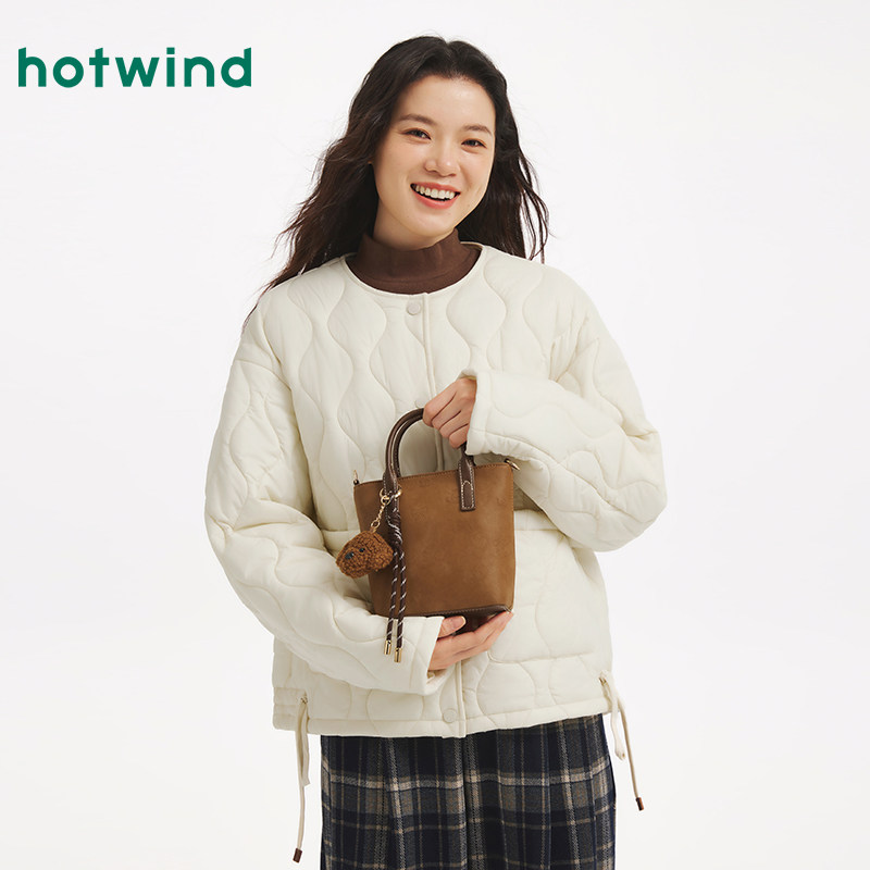 热风女士包包2025年冬季新款图案压印手提斜挎包方形大容量手提包