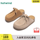 女款 厚底小个子女鞋 2025年春季 户外包头半拖鞋 新款 热风复古勃肯鞋