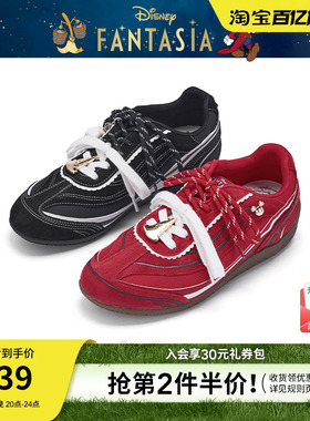 【商场同款迪士尼系列】热风红色德训鞋女2026年春季新款运动