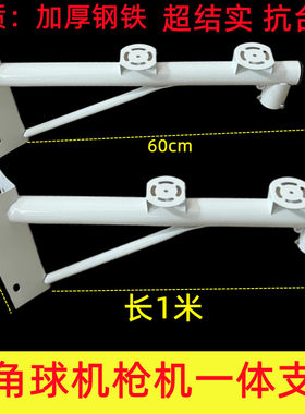 室外墙角壁装监控球机双枪机
