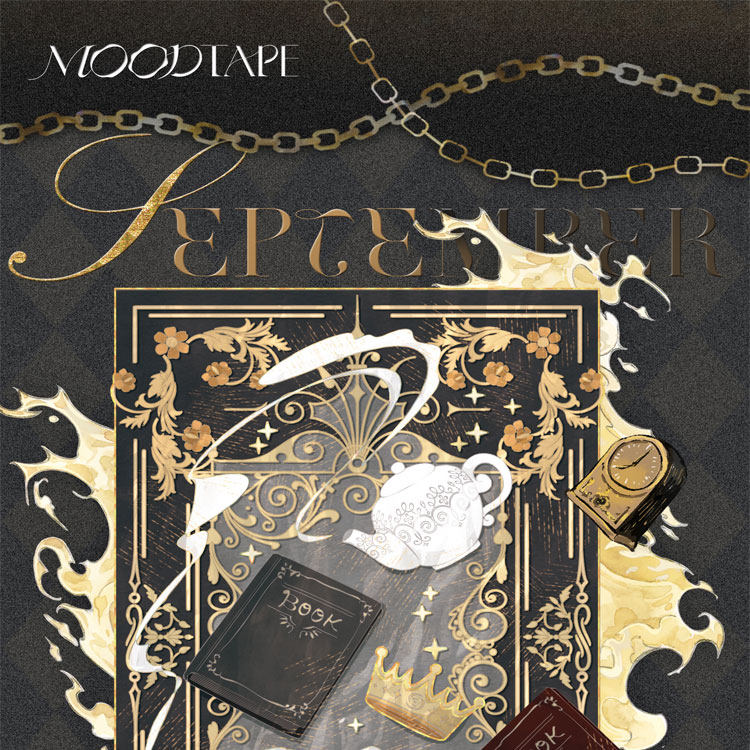 满18包邮moodtape魔力月光镭射银分装特材拼贴贝壳光流麻手帐胶带