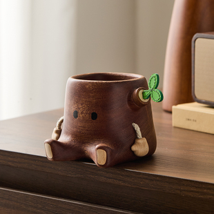 实木树桩笔筒创意收纳盒可爱摆件办公室桌面好物化妆品收纳伴手礼