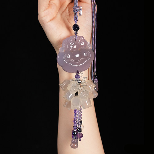 紫气东来麒麟如意车挂件