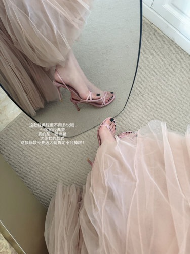 绝美蛇形交叉水钻凉拖鞋女外穿