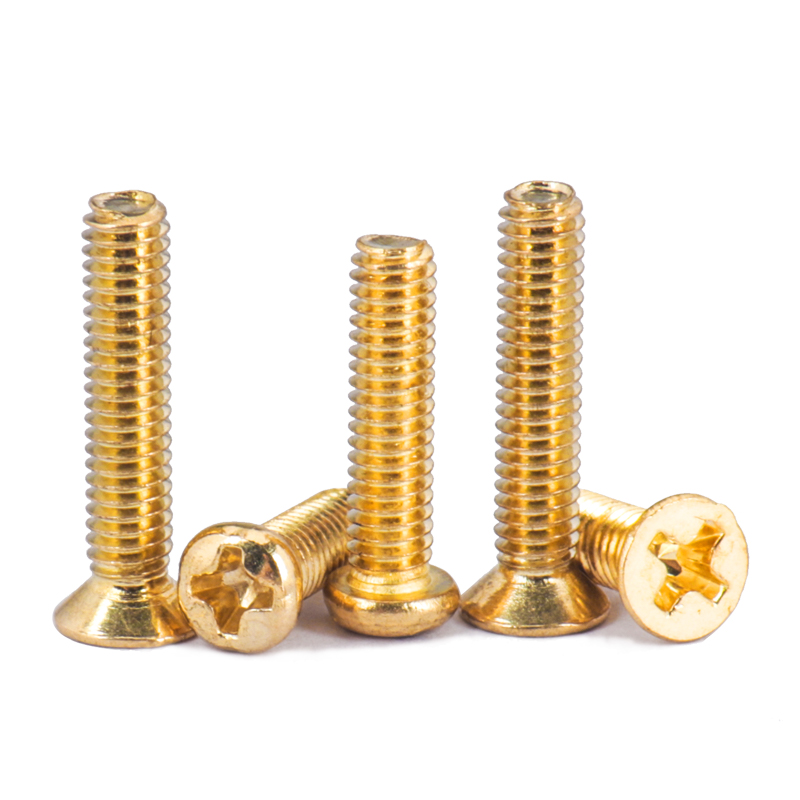 镀金色沉头螺丝钉碳钢平头机螺钉