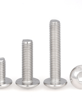 304不锈钢大扁头内六角螺丝TM扁平头大圆头内六棱机螺钉2M2.5M3M4