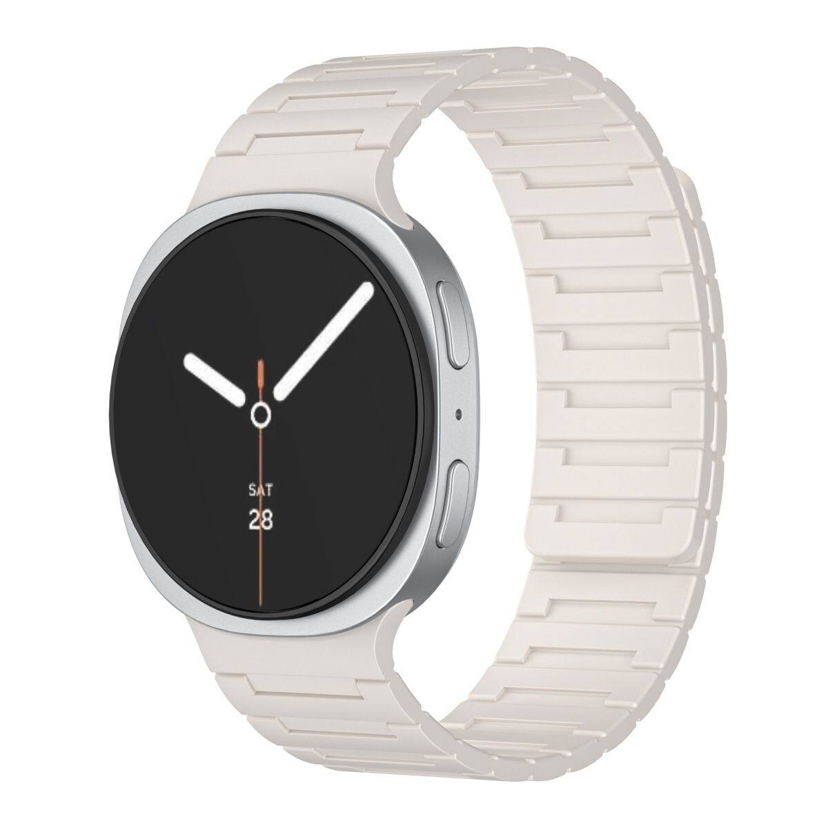 适用三星Watch8智能手表表带工装磁吸双色硅胶手表带男女通用