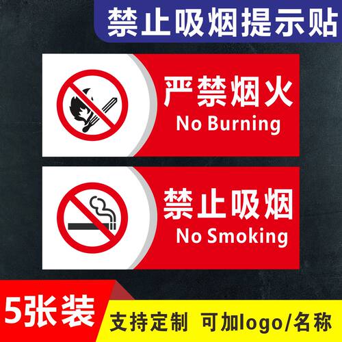禁止吸烟提示牌仓库重地严禁烟火