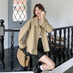 卡其色风衣外套女2026春秋季新款高级感小个子短款高端大气上档次