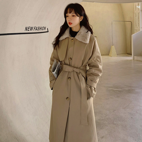 送运费险加绒加厚派克服兔毛内胆