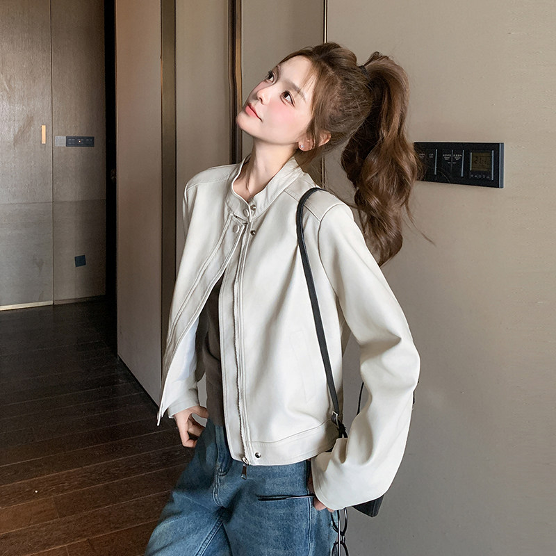 皮衣外套女2026春秋季新款今年流行爆款小个子酷飒风短款夹克上衣