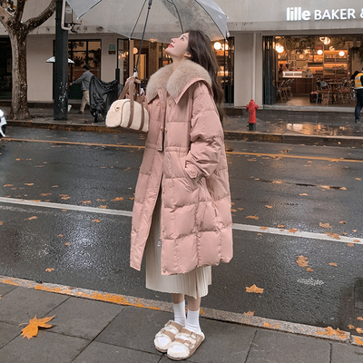 小香风高级感超好看轻薄大毛领羽绒服女冬季2025新款中长款设计感