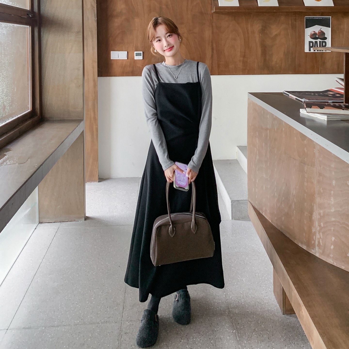 时尚套装裙女2026春秋季新款灰色针织衫黑色毛呢吊带连衣裙两件套,女装/女士精品,时尚套装,淘宝优惠券,粉丝福利购,淘宝优惠卷