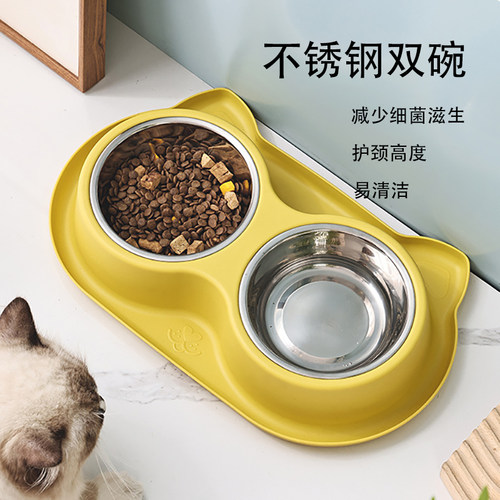 防打翻防虫蚁宠物喂食不锈钢碗