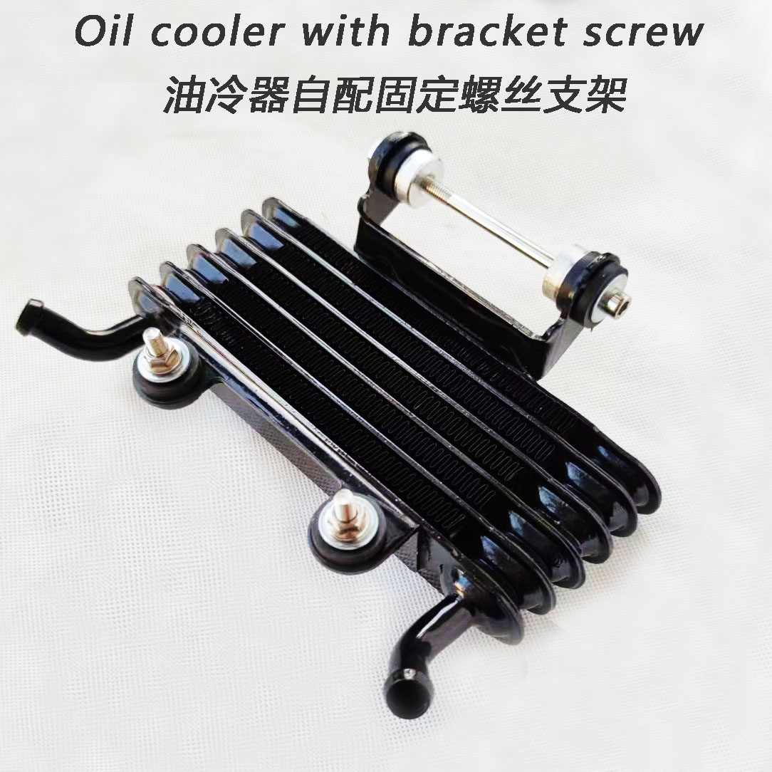 摩托车 改装升级油冷器 直插款式 配螺丝支架