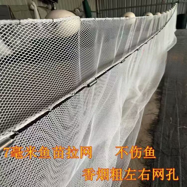 7/5毫米拉网渔网拖网鱼苗拉网抬网箱鱼塘捕鱼网尼龙线拖鱼拉鱼网