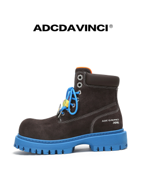 汪苏泷同款 ADC达芬奇 ADCDAVINCI 蓝脚鲣鸟 马丁靴男女增高短靴