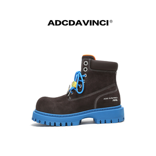 汪苏泷同款 ADCDAVINCI 蓝脚鲣鸟 马丁靴男女增高短靴 ADC达芬奇