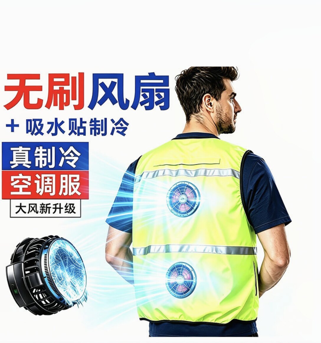新款夏季防暑带风扇衣服户外工地降温空调马甲工作服制冷空调服