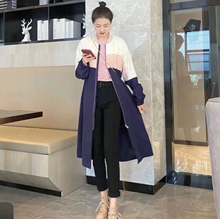 1400348哥时尚百搭显瘦中长款风衣女外套春秋