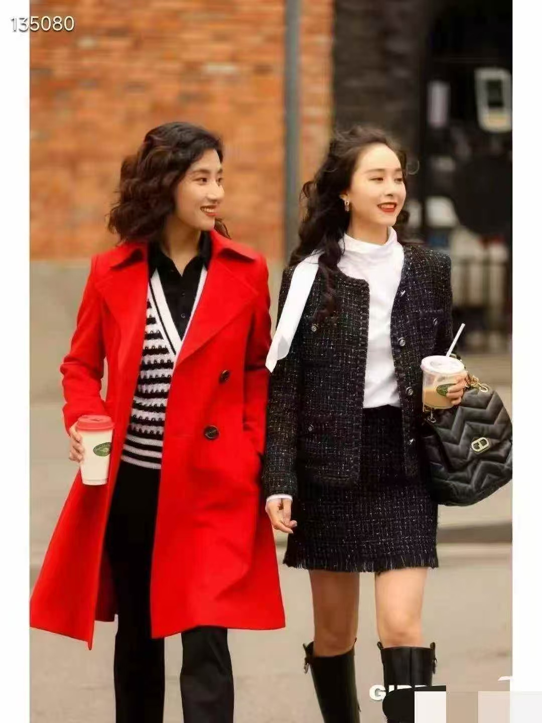 1400556哥家专柜正品2025新款时尚羊绒毛呢外套大衣长袖外套毛呢