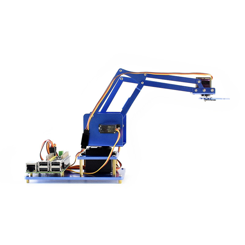 微雪 树莓派四自由度金属机器手臂 创客机械手套件 蓝牙 wifi遥控