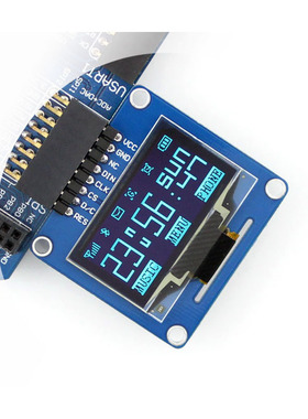 微雪 SH1106 1.3寸 OLED屏 OLED模块 显示屏 12864 蓝色 弯排针
