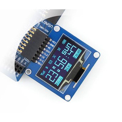 微雪 SH1106 1.3寸 OLED屏 OLED模块 显示屏 12864 蓝色 弯排针